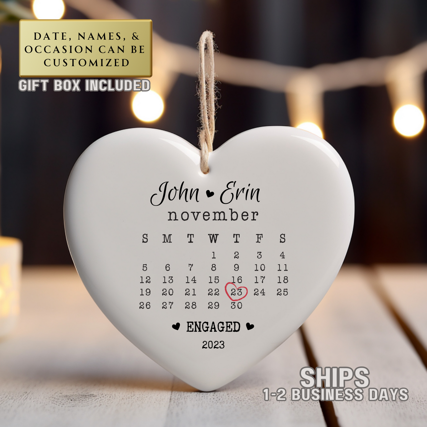 Personalized Heart Ornament