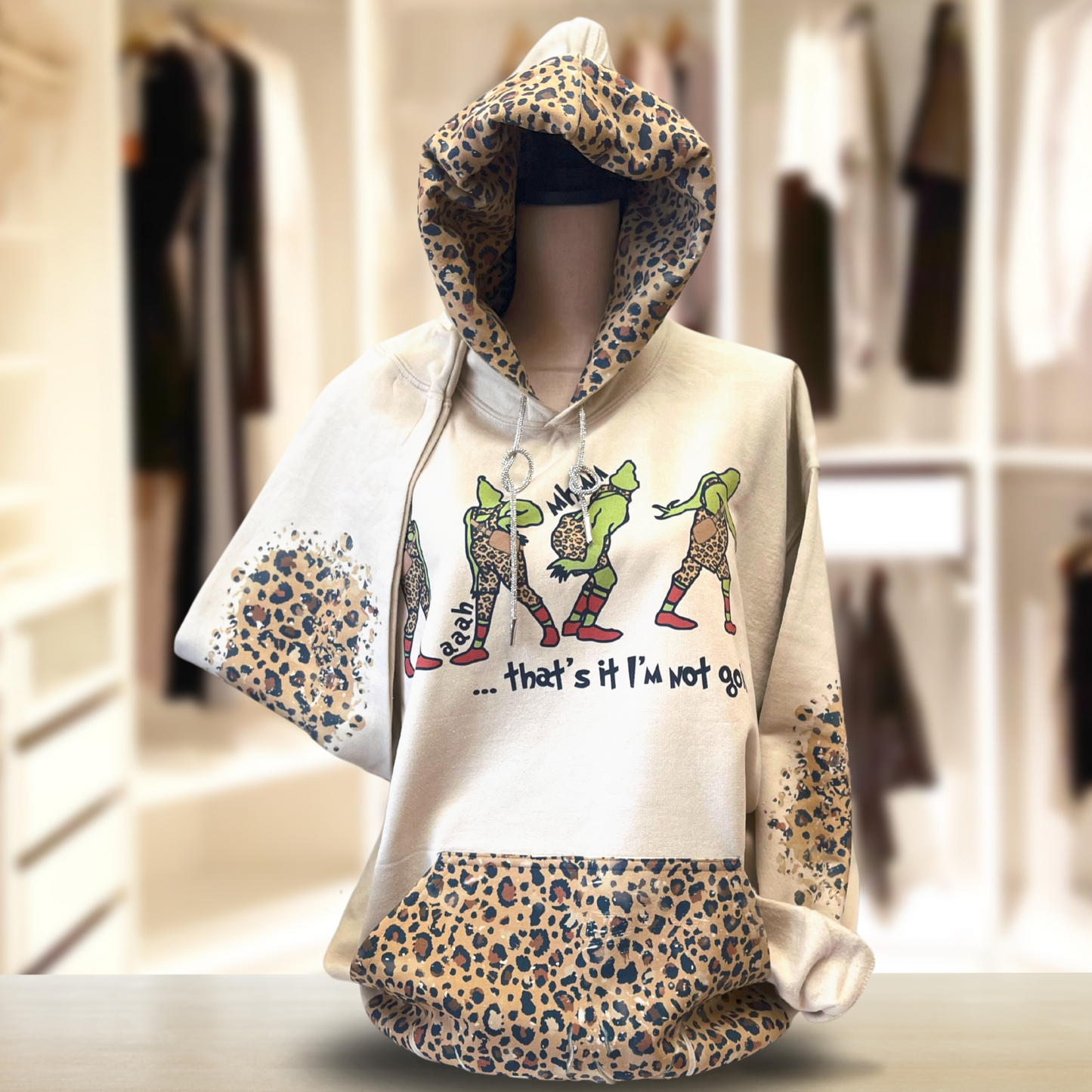 Holiday Spirit Animal Print Hoodie
