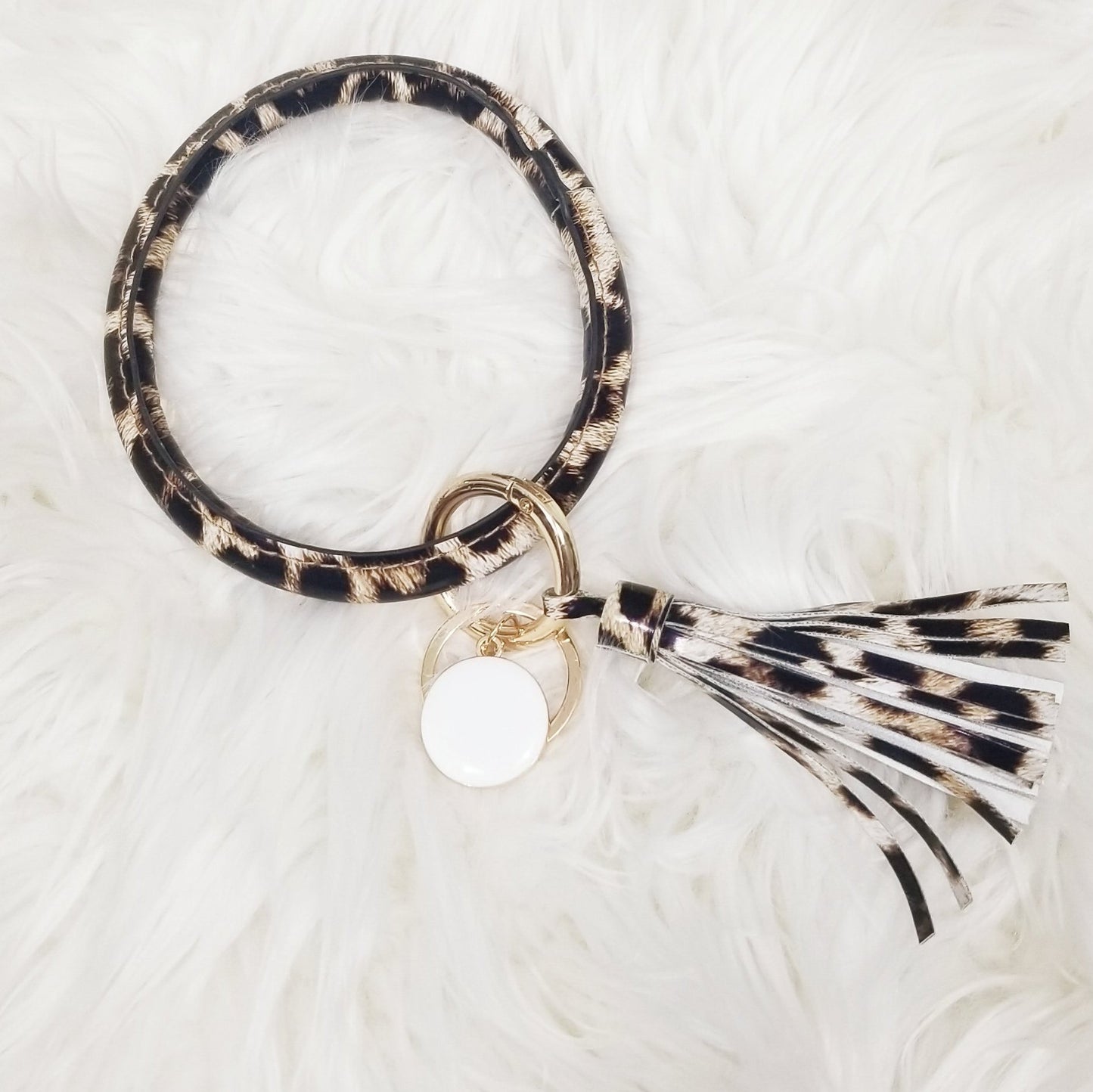 Wristlet Leopard Keychain