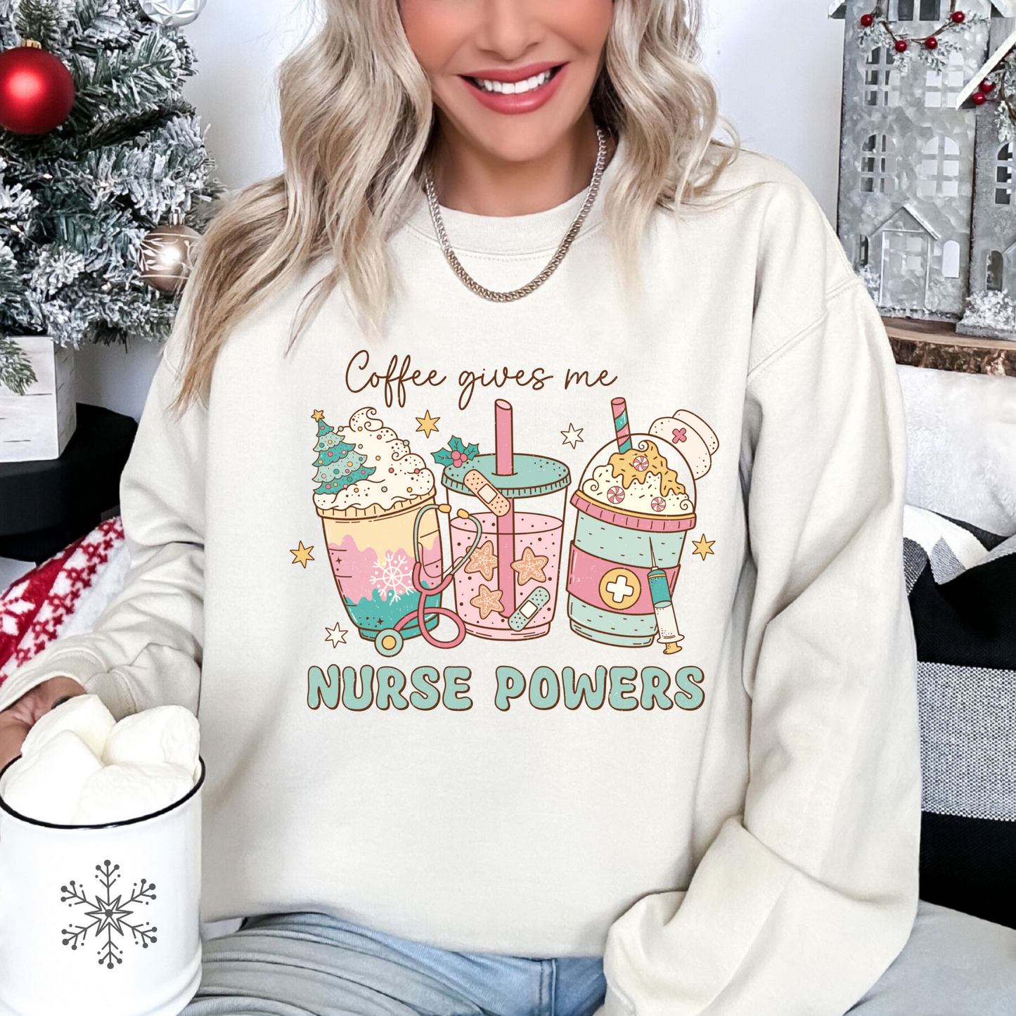 Nurse Christmas Sweatshirt (DTF Print)