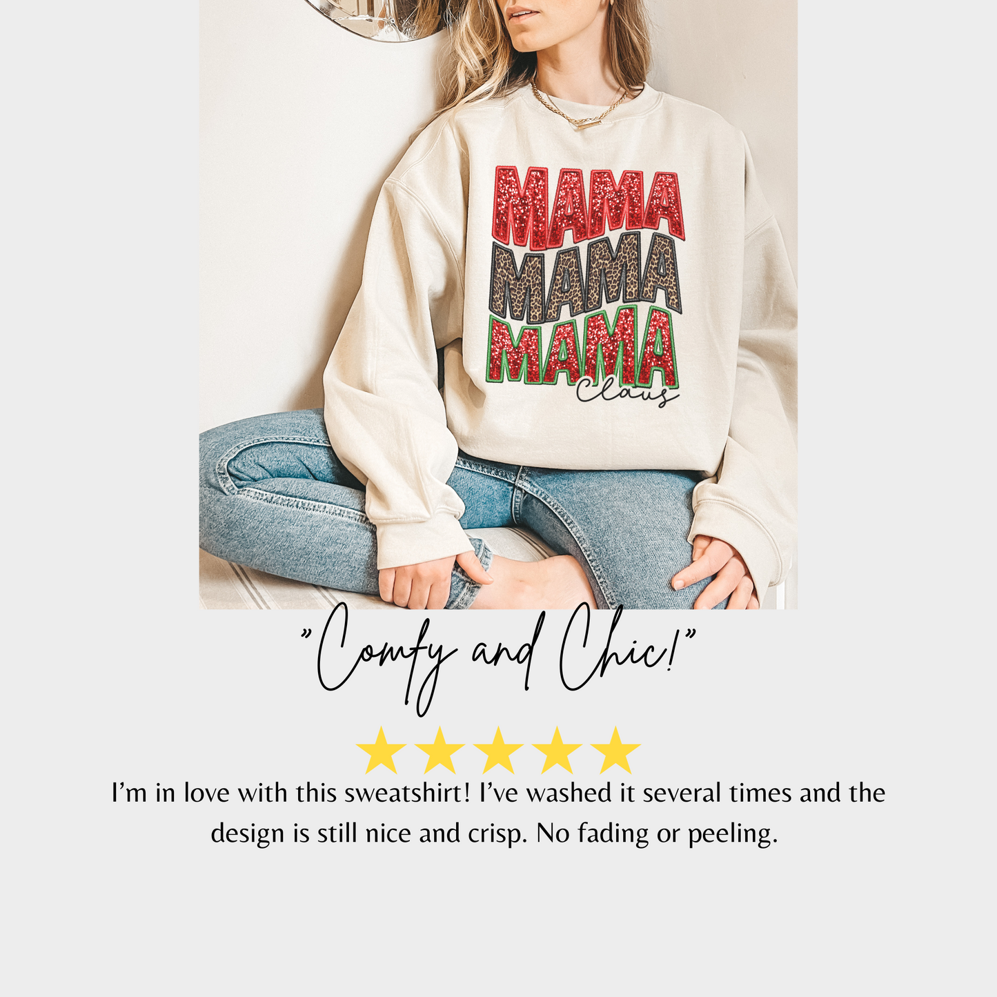 MAMA Christmas Sweatshirt (DTF Print)