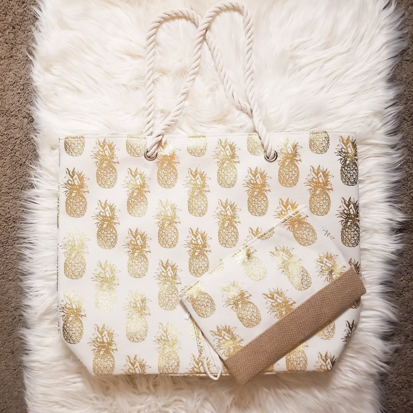 Pineapple Tote Bag - White